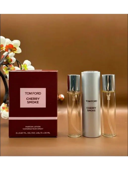 Духи миниатюрки Мини набор духов Tom Ford Cherry Smoke-Том Форд 3*20 мл, 3x20