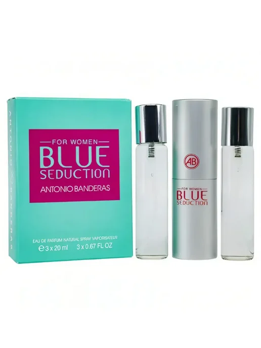 Духи миниатюрки Мини набор Blue Seduction Antonio Banderas-Антонио Бандерес, синий, фото 3