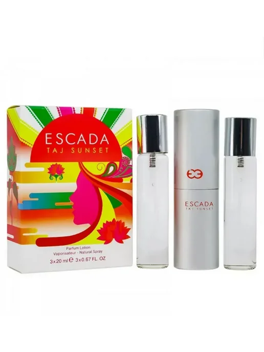 Духи миниатюрки Мини набор духов Escada Taj Sunset, 3*20 ml Ю-Эскаде таж, 3x20