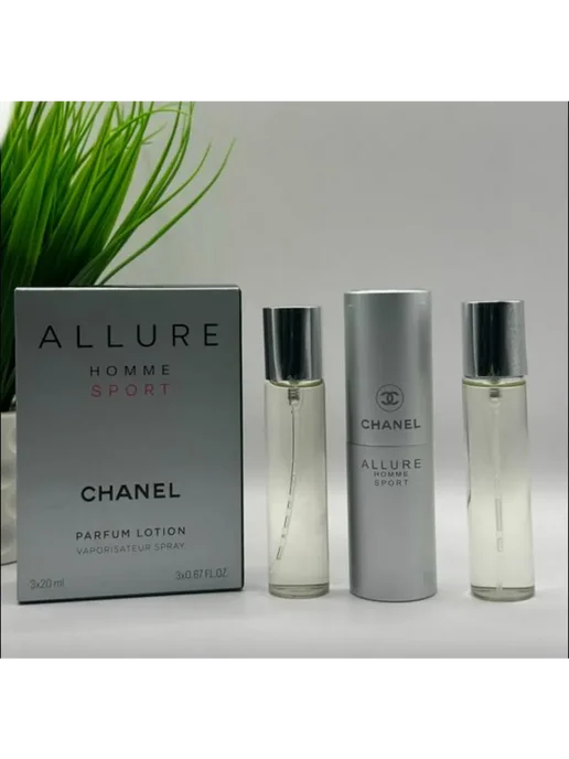 Духи миниатюрки Мини набор Chanel Allure Sport-Шанель Аллюр Спорт, 3 шт, фото 2