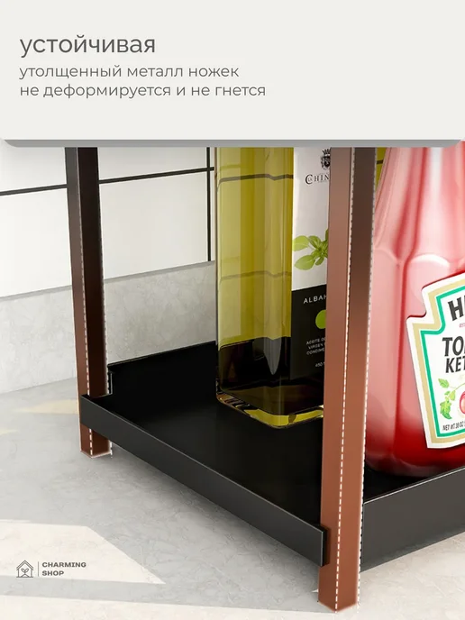 Полка кухонная настольная, для специй, черный, фото 3