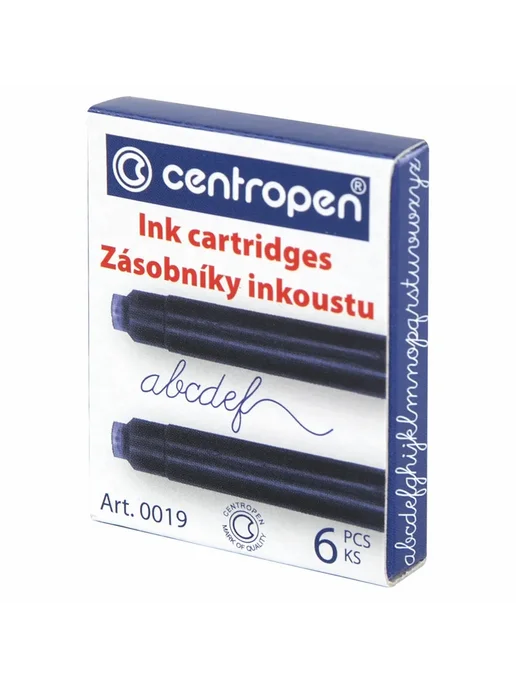 CENTROPEN Чернила для перьевой ручки синие 6 шт, 6 шт, фото 5