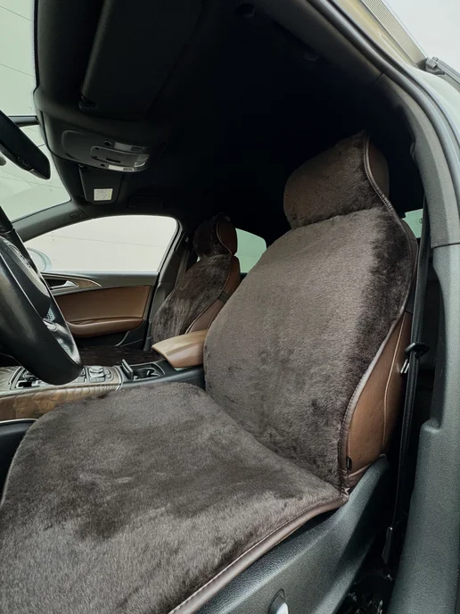 AUTO DRIVE Меховые накидки чехлы на передние сиденья автомобиля, 2 шт, 2 шт, фото 4