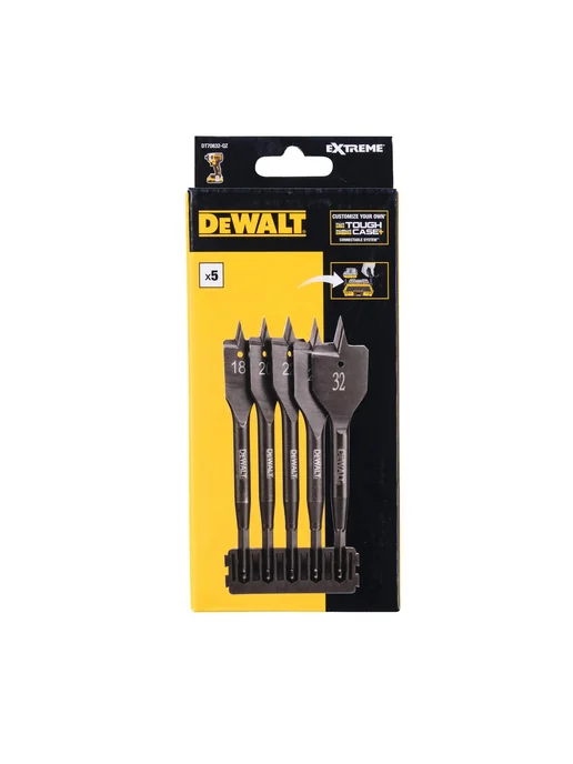 deWalt Набор перьевых сверл по дереву DT70832, черный