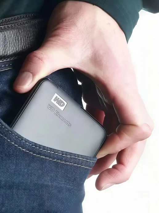 Western Digital Внешний жёсткий диск 2,5", 5ТБ Elements Portable, 1 ТБ, фото 3
