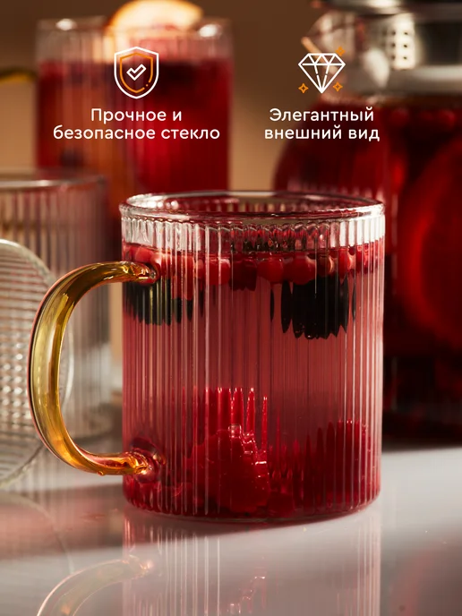 EVERSE Чайный набор на 2 персоны чайник 1000 мл и кружки, 1,2 л, фото 3
