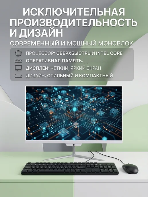 HIP Моноблок 24", Intel Core i5,SSD 512ГБ, RAM 16ГБ, 512 ГБ, 16 ГБ, фото 7