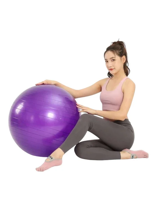 Фитбол спортивный мяч для фитнеса 75 см, синий, фото 3