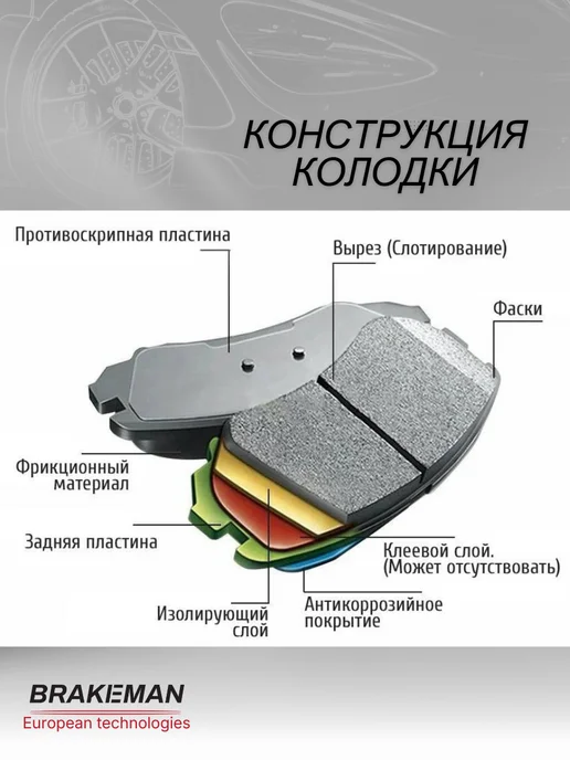 BRAKEMAN Задние тормозные колодки для Чери Тигго, вариант, фото 4