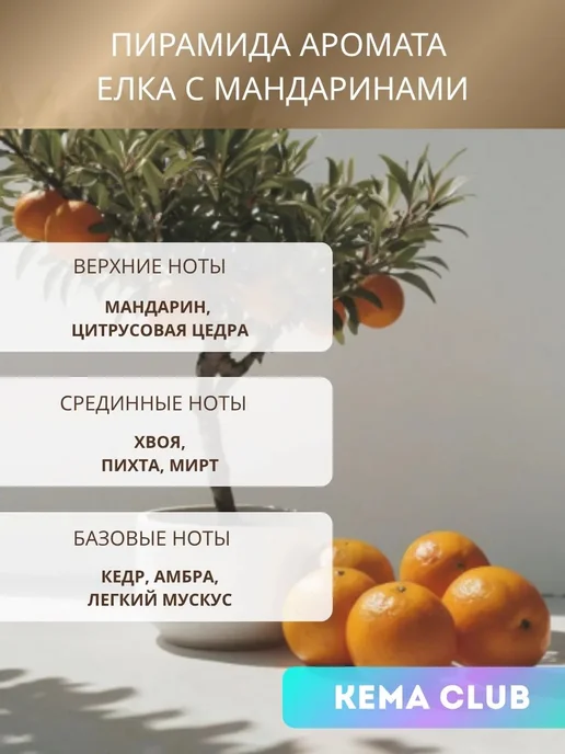 Кема Клаб 45гр.Елка с Мандаринами, Отдушка для свечей и мыла, 45 г, фото 2