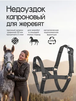 REITER Недоуздок для жеребят, двойной капрон, 25 мм
