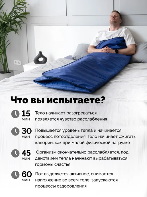 EcoSapiens Термоодеяло для обертывания и сауны Infrasauna 220х180 см, 220x180 см, фото 3
