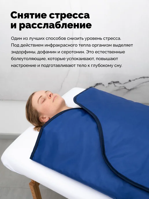 EcoSapiens Термоодеяло для обертывания и сауны Infrasauna 220х180 см, 220x180 см, фото 4