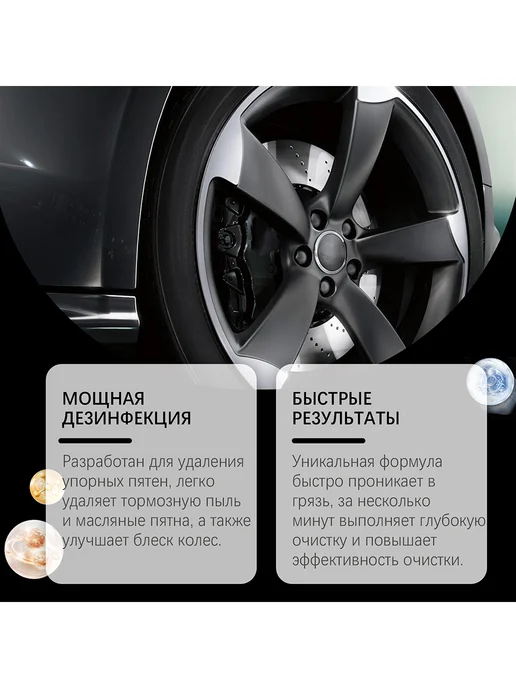 Homonth Очиститель автомобильных ободов удаляет пятна шлама, 100 мл, фото 4