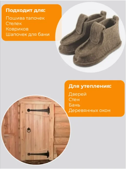 CAR-DONE Войлок натуральный утеплитель для автомобиля, серый, фото 3