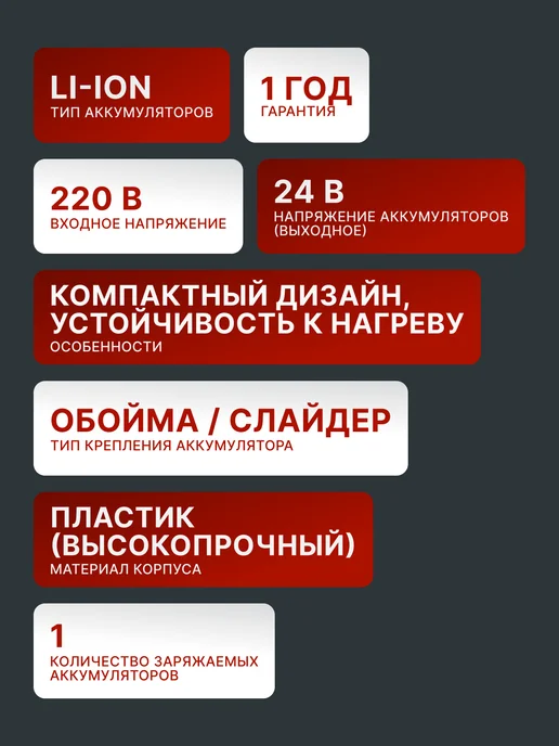 Зарядное устройство для аккумулятора шуруповерта 24В — фото 2