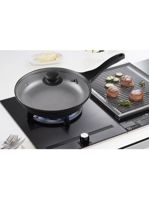 PERFECTO LINEA Крышка стеклянная 22 см для сковороды или кастрюли 25-022020, черный, фото 5