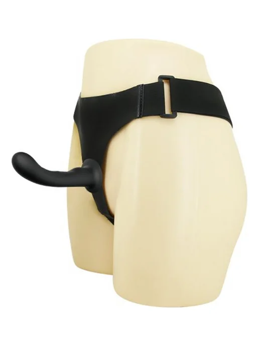 baile Ultra Harness Curvy Dildo — страпон с изогнутой головкой, черный, фото 2