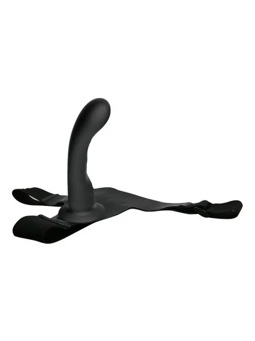 baile Ultra Harness Curvy Dildo — страпон с изогнутой головкой, черный, фото 4