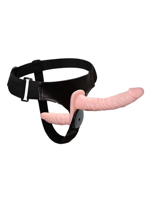baile Double Heads strap-on — женский страпон на эластичных, черный, фото 2