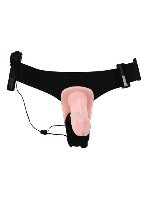 baile Double Heads strap-on — женский страпон на эластичных, черный, фото 3