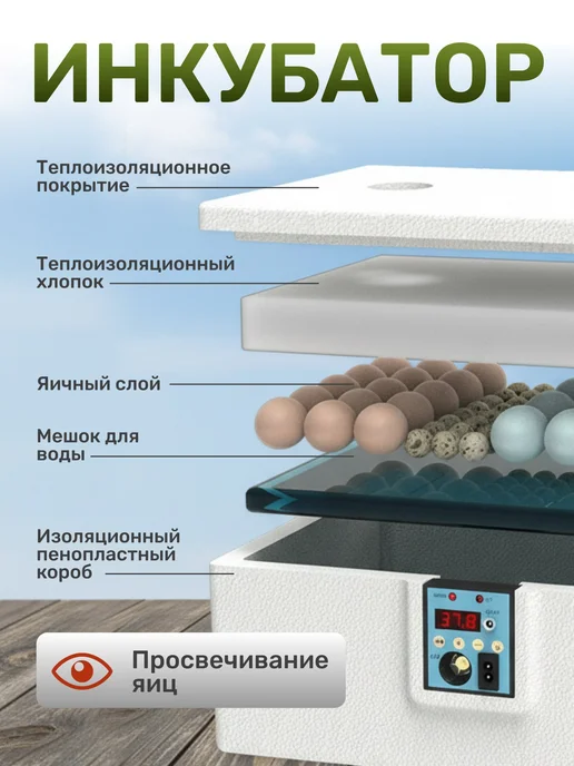 Flossify Инкубатор для яиц, белый, фото 3