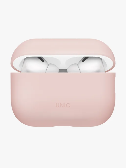 UNIQ Чехол на Airpods Pro 3, силиконовый с шнурком на руку LINO, розовый, фото 2