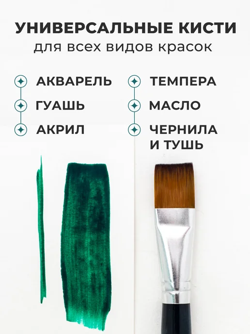 Малевичъ Кисти из синтетики Andy подарочный набор 39 шт, 39 шт, фото 6