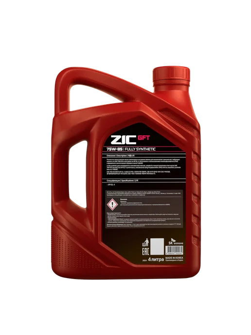 ZIC GFT 75W-85 GL-4 Масло трансмиссионное 4 л, 4 л, фото 8
