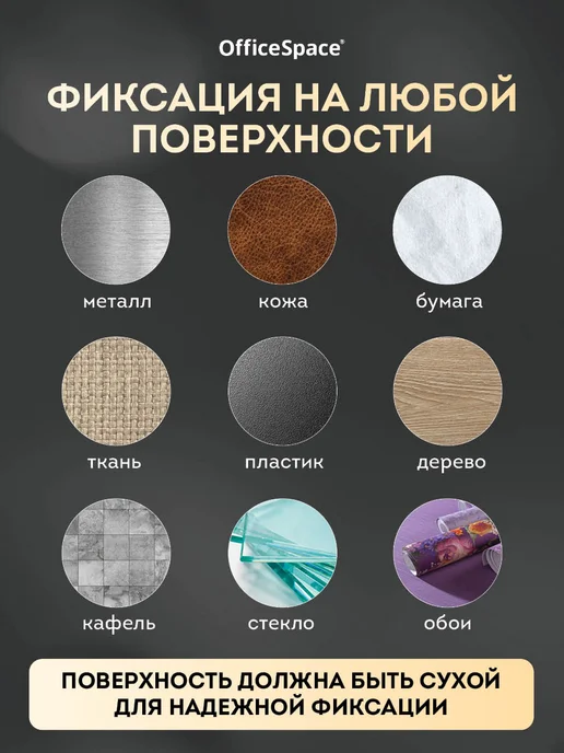 OfficeSpace Наноскотч двухсторонний прозрачный многоразовый, крепкий 2м, 2 м, фото 5