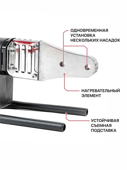 P.I.T. Аппарат для сварки труб ПВХ PWM32-D, 800 Вт, вариант, фото 2