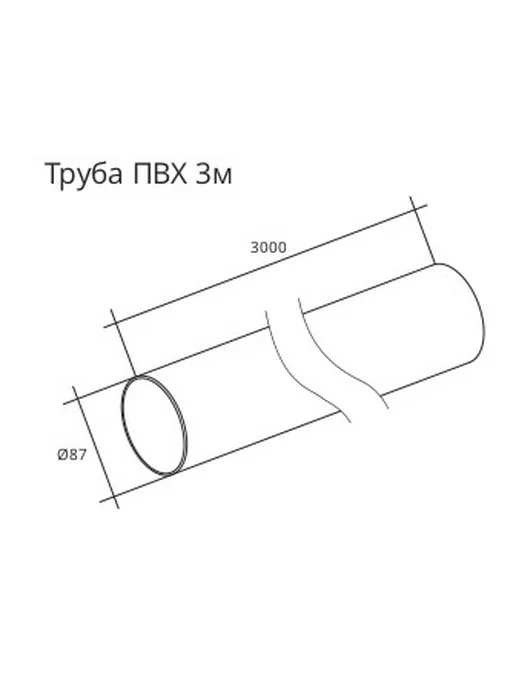 Grand Line Труба водостока d 90 мм красный 1 м 1 шт, 1 м, 1 шт, фото 3