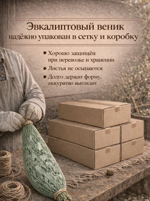 Relax Home Веник для бани эвкалиптовый 2шт, серебристый, фото 7