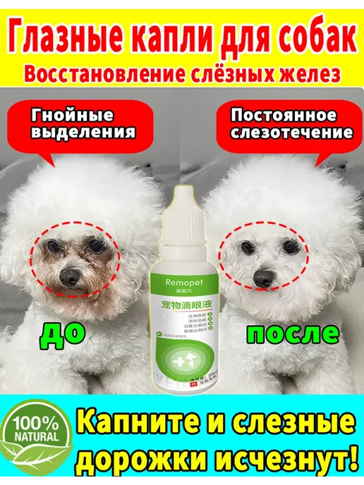 Капли в глаза для собак 20мл, 20 мл