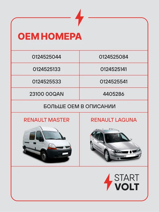 STARTVOLT Генератор для Renault Master Laguna, вариант, фото 2
