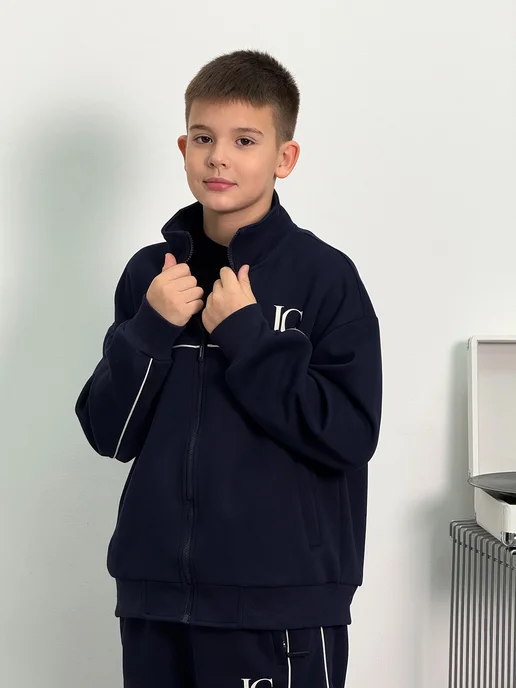 Kids.fly Костюм спортивный подростковый, синий, фото 4