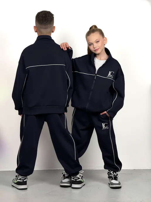 Kids.fly Костюм спортивный подростковый, синий, фото 5