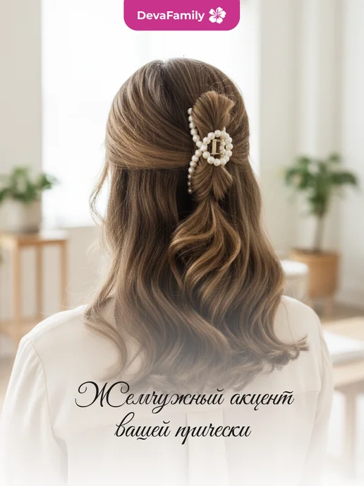 DevaFamily Крабики заколки для волос большой набор, черный, 21 шт, фото 7