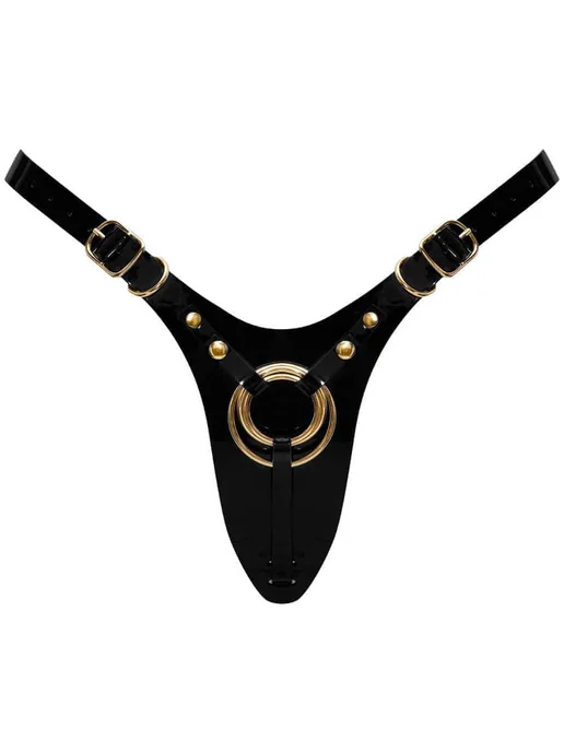 STRAP-ON-ME Трусики для страпона Leatherette Harness Fabulous OS, черный