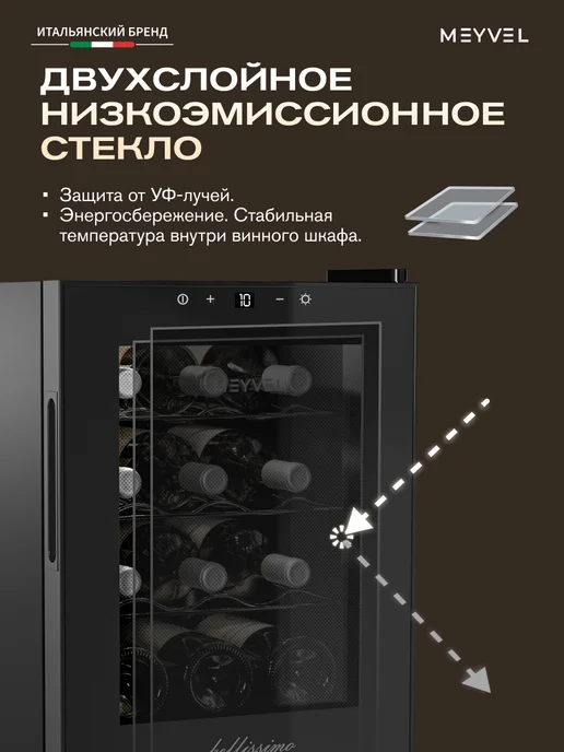 Meyvel Винный шкаф холодильник на 12 бутылок MV12-TBF1, вариант, фото 7