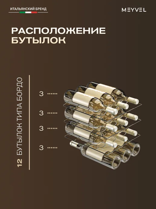 Meyvel Винный шкаф холодильник на 12 бутылок MV12-TBF1, вариант, фото 8