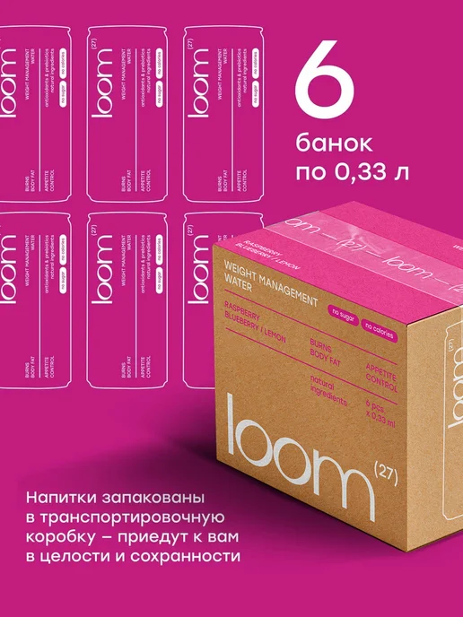 Loom Набор газированных напитков для похудения ассорти 6 шт, 6 шт, фото 6