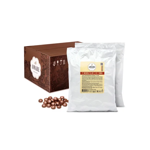 Amare шоколад горький "Мадагаскар 55% какао", 5,5 мм, 3 кг