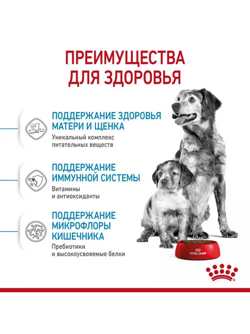 Сухой корм Royal canin Беременных Кормящих для собак, средние, щенки, 4 кг, фото 5