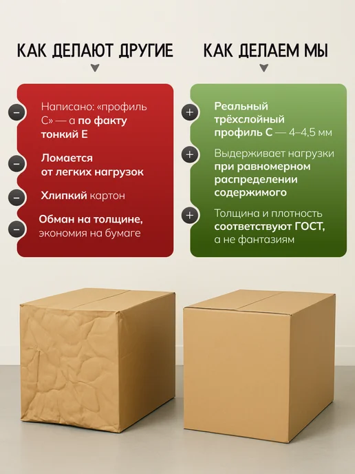 Палитра Уюта Коробки картонные для переезда и упаковки 10 шт, 10 шт, фото 3