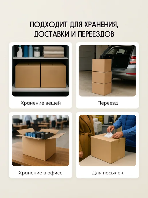 Палитра Уюта Коробки картонные для переезда и упаковки 10 шт, 10 шт, фото 5