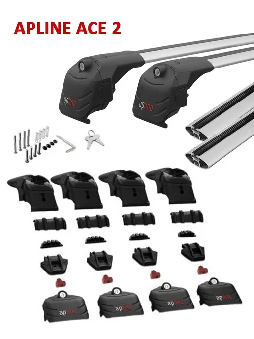 Apline Багажник Ace 2 серебристый для FAW Besturn X40, серебристый, фото 5