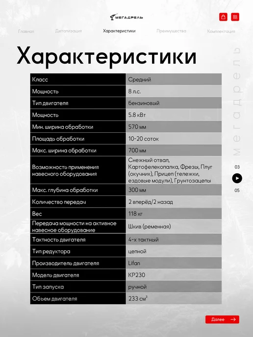 КАДВИ Мотоблок Ока МБ-1Д2М13, двигатель LIFAN KP230 8 л.с, 8 л, фото 4