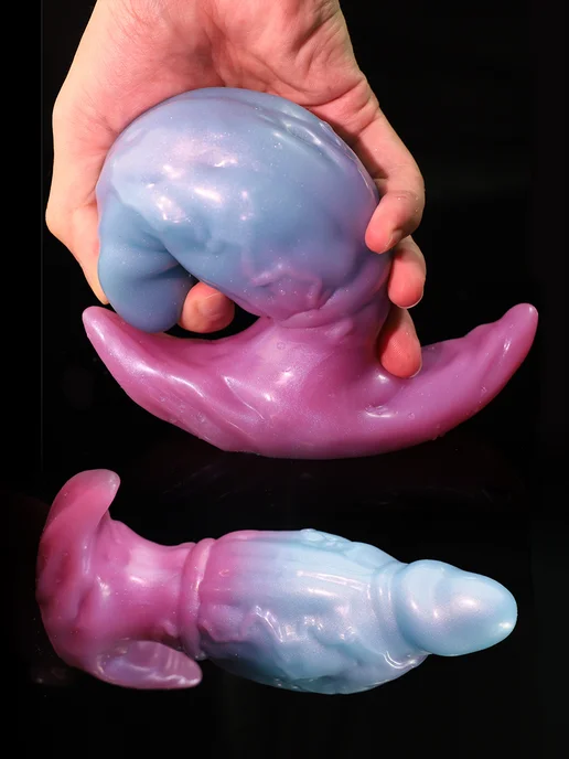 Pleasure Max Носимая фантазийная большая анальная пробка, голубой, фото 8