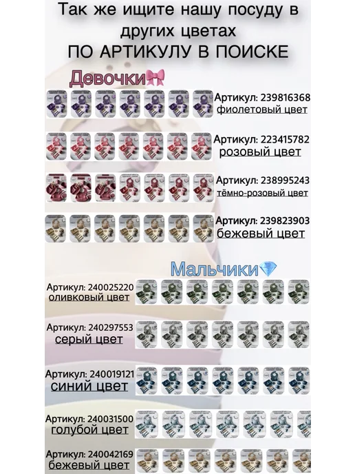 Brend Kids Набор детской посуды, голубой, фото 2